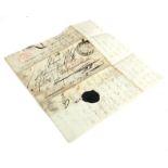 STAMPS, RANGOON, 1824, ENTIRE LETTER, 3PP, FROM HERBERT PELHAM CRAY, INDIAN ARMY OFFICER, TO