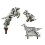 A COLLECTION OF THREE EARLY 20TH CENTURY CHROME PLATED CAR MASCOTS Comprising a Desmo horse and