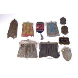 A COLLECTION OF EARLY 20TH CENTURY CONTINENTAL SILVER AND WHITE METAL LADIES' EVENING PURSES.