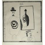 BARRY FLANAGAN, 1941 - 2009, ARTIST PROOF ETCHING Titled 'When Attitude Offered Form', signed with