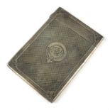 A VICTORIAN SILVER CALLING RECTANGULAR CARD CASE With engine turned decoration, hallmarked London,