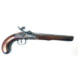 INNES AND WALLACE, A 19TH CENTURY PERCUSSION PISTOL The hexagonal steel barrel with gilded name