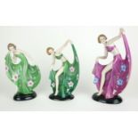 A COLLECTION OF THREE LATE ART DECO CONTINENTAL HARD PASTE PORCELAIN FIGURES, CIRCA 1930/50 Of an