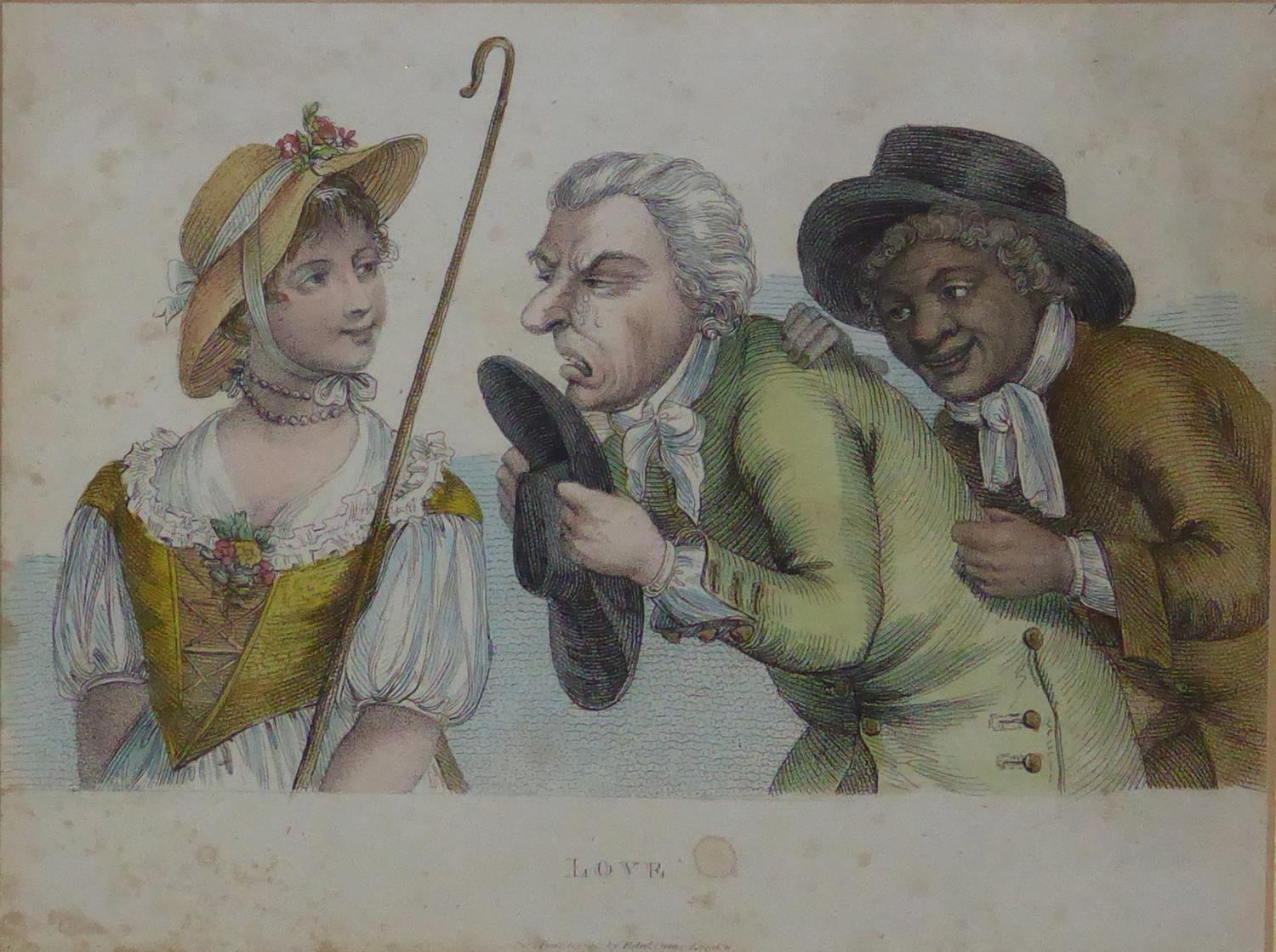 A COLLECTION OF EIGHT EARLY 19TH CENTURY HAND COLOURED ENGRAVINGS Caricatures by Tim Edwin Orme - Image 8 of 8