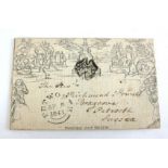 STAMPS, MULREADY COVER, NO 5, 25/6/1840, SENT FROM RIPON TO PETWORTH.