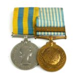 A QUEEN ELIZABETH II KOREA CAMPAIGN MEDAL Awarded to 21052183 Pte W.A. McHugh Kings, together with a