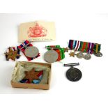 A COLLECTION OF EARLY 20TH CENTURY BRITISH ARMY MEDALS Comprising a silver WWI war medal awarded