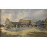 KARL HAGEDORN, 1889 - 1969, 20TH CENTURY WATERCOLOUR Titled 'Maldon Hall Farm', bearing label verso,