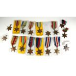 A COLLECTION OF SIXTEEN WWII BRONZE STAR BRITISH WAR MEDALS Comprising three Africa Stars, five 1939