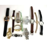 A COLLECTION OF VINTAGE AND LATER FASHION WRISTWATCHES Bearing the names 'Armani, Larex, Toy,