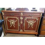 AN EARLY 20TH CENTURY NAPOLEON III STYLE RECTANGULAR SIDE CABINET With two drawers on the frieze and