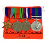 A GEORGE VI SILVER MALAYA CAMPAIGN MEDAL GROU Awarded to WGCDR (Rev) L Collinge RAF, together with