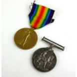 TWO PAIRS OF WWI BRITISH WAR MEDALS Silver War Medal and bronze Great War for Civilisation,