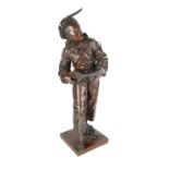 AFTER EUTROPE BOURET, 1933 - 1906, A 19TH CENTURY BRONZE FIGURE Titled 'Au Clair De La Lune', a