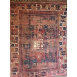 THREE RUGS To include one Caucasian, one Persian and a Morrocan Kilim. (largest 228cm x 134cm,