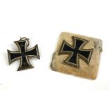 TWO EARLY 20TH CENTURY GERMAN ARMY IRON CROSS MEDALS To include WWI medal dated 1914, with 1813 to
