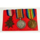 A SET OF THREE WWI BRITISH ARMY WAR MEDALS Silver War Medal, Bronze Great War for Civilisation and a