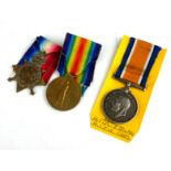 A SET OF THREE WWI BRITISH WAR MEDAL Silver War Medal, bronze Great War for Civilisation medal and a