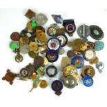 A MIXED COLLECTION OF FIFTY VINTAGE BRITISH ARMY AND CIVILIAN ENAMEL BADGES Including Lincoln County