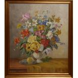 HANS PAWLITSCHEK, AUSTRIAN, 1909 - 1972, 20TH CENTURY OIL ON CANVAS Vase with flowers, signed