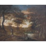 JAN WIJNANTS, HAARLEM, CIRCA 1635 - 1684, AMSTERDAM, OIL ON CANVAS Wooded landscape, pesetas and his