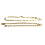 TWO VINTAGE 9CT GOLD BRACELETS Figaro link and curb link. (largest approx 20cm)