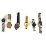 A COLLECTION OF SIX VINTAGE LADIES FASHION WATCHES Including Gucci, Seiko, Guess etc.