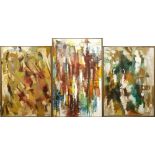 RUBERT SOYSA, A PAIR OF OILS ON CANVAS Abstracts, signed lower right, together with another of