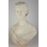 COPELAND, A 19TH CENTURY PARIAN WARE BUST OF ALEXANDRA Marked to base published June, 1869 (approx