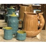 SYLVAC, A LARGE SQUIRREL JUG Along with a coffee pot, milk jug and sugar bowl. (largest 21cm)