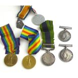 A GEORGE V SILVER INDIA GENERAL SERVICE MEDAL GROUP Comprising an India medal with Afghanistan NWF