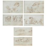 ATTRIBUTED TO GEORGE STUBBS, A.R.A., LIVERPOOL, 1724 - 1806, LONDON, SIX LATE 18TH CENTURY STUDY