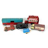 CORGI, FIVE MODELS To include 1130 Chipperfield's Horse Transport, 44g ERF van, taxi, buss and a