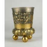 G. HERMELING, A RARE EARLY 20TH CENTURY GERMAN SILVER GILT COMMEMORATIVE PRESENTATION CHALICE