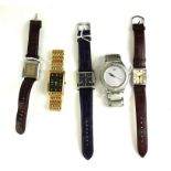 A COLLECTION OF GENT?S VINTAGE FASHION WATCHES Including a large swatch watch and gold plated limit.