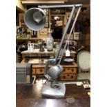 HADRILL AND HORSEMAN INDUSTRIAL ARCHITECTS ANGLEPOISE STEEL COUNTER BALANCE LAMP. (54cm)