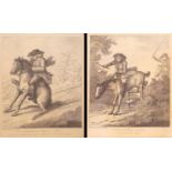 AFTER HENRY WILLIAM BUNBURY, 1750 - 1811, PAIR OF STIPPLE ENGRAVINGS Titled ?How To Do Things?, by