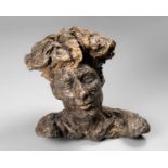 A LIFE SIZE HANDMADE PLASTER SCULPTURE, POST BRONZE CASTING Taken from the book ?Lord of the Flies?.