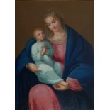 FOLLOWER OF OLD MASTERS, A 19TH CENTURY ITALIAN PROVINCIAL SCHOOL OIL ON CANVAS, MADONNA AND CHILD