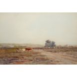 CLAUDE HAYES, RI, 1852 - 1922, WATERCOLOUR 'In Dorsetshire', signed lower left, mounted and