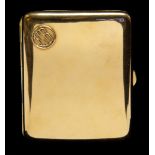 TITANIC INTEREST, AN IMPORTANT PIECE OF TITANIC MEMORABILIA, ASPREY, LONDON, A 9CT GOLD CIGARETTE