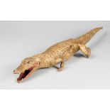 AN EARLY 20TH CENTURY TAXIDERMY CROCODILE (115cm)