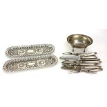A PAIR OF VICTORIAN SILVER TRINKET RECTANGULAR TRAYS With embossed decoration, hallmarked Sheffield,