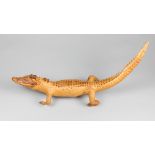 AN EARLY 20TH CENTURY TAXIDERMY CROCODILE (80cm)