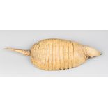 A LATE 19TH CENTURY TAXIDERMY ARMADILLO SHELL (70cm)