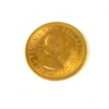 A QUEEN ELIZABETH II 22CT GOLD SOVEREIGN COIN, DATED 1968 With George and Dragon to reverse.