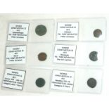 CONSTANTIUS, A COLLECTION OF SIX ROMAN BRONZE COINS Comprising Heraklea 326AD, Siscia fallen