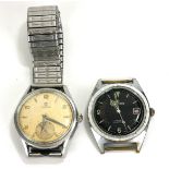 OMEGA, A VINTAGE STAINLESS STEEL GENT'S WRISTWATCH, circular dial with Arabic number markings and