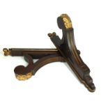 A PAIR OF 19TH CENTURY SOLID ROSEWOOD AND PARCEL GILT WALL BRACKETS Carved with ribbons and acanthus
