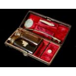 MCLELLAN BROS, WHITECHAPEL, A VICTORIAN CASED MEDICAL INSTRUMENT SET Comprising two glass bottles